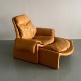 Set of 2 chairs P60 with ottoman by Vittorio Introini for Saporiti 1960