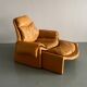 Set of 2 chairs P60 with ottoman by Vittorio Introini for Saporiti 1960