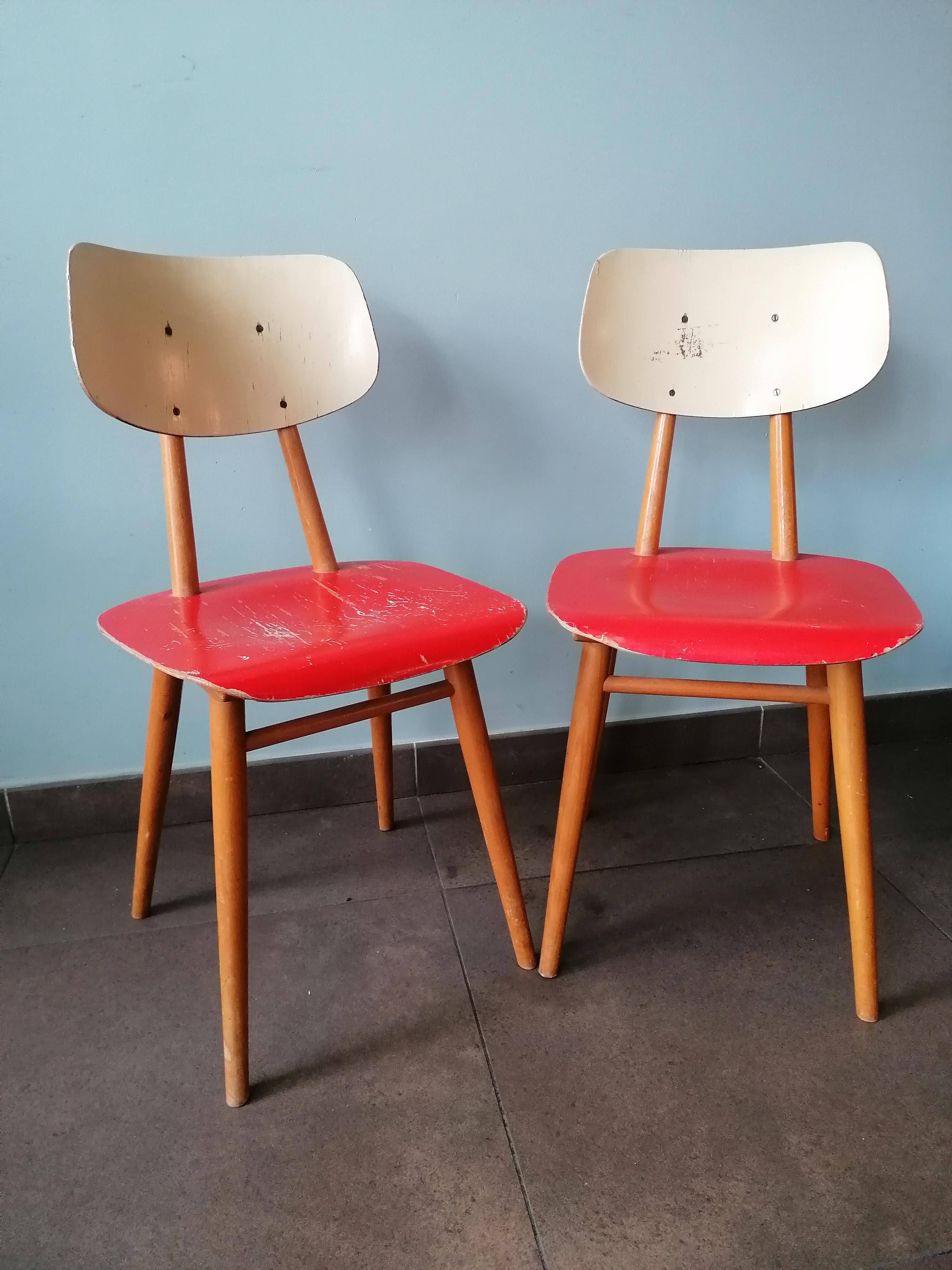 Set of 2 chair Ton (Thonet)ex Czechoslovakia, 1960