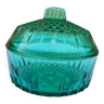 Vintage glass sugar bowl or candy dish, Arcoroc, emerald green,