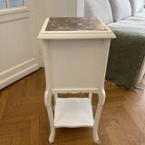 Console ancienne avec plateau en marbre – fin XIXe / début XXe siècle – restaurée