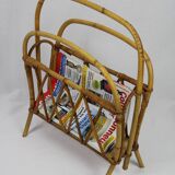 Rattan magazine holder
