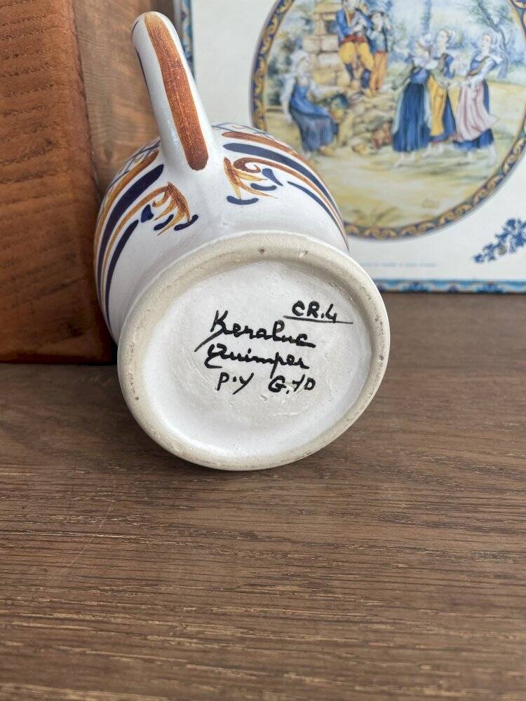 Keraluc Quimper decorative jug height 17 cm