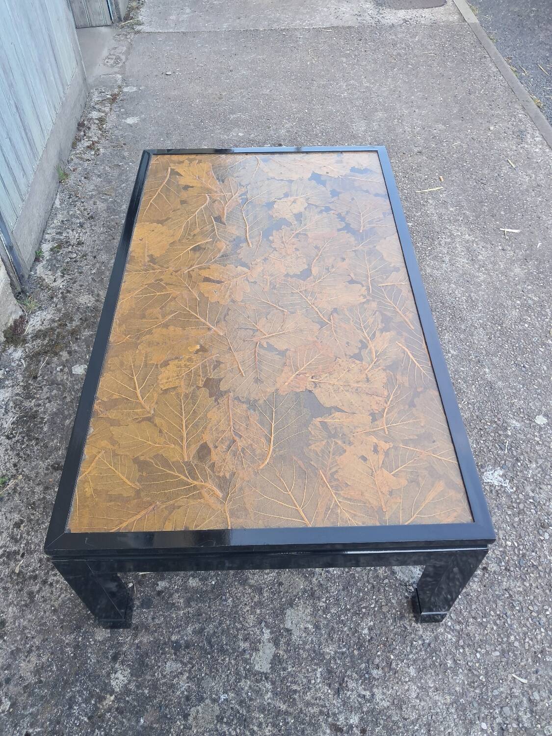 Glossy black coffee table