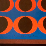 Vintage, Victor Vasarely Op Art print circa 70's