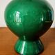 Green ceramic baluster vase