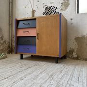 Colorful chest of drawers furniture 60s