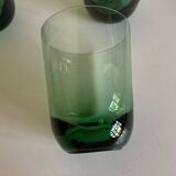 Set de 6 verres gobelets de verre vert 1960 XL