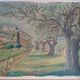Large oil on canvas landscape of St Paul de Serre signed R. CAZ.