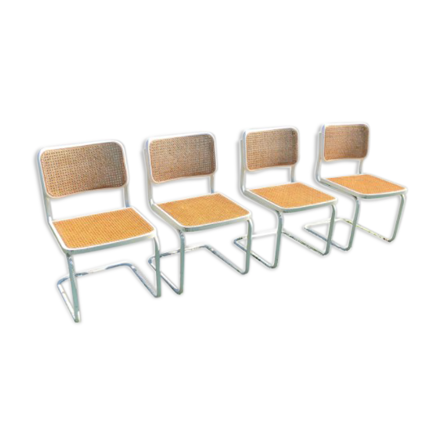 Suite of 4 chairs Cesca by Marcel Breuer made in Italy