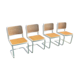 Suite of 4 chairs Cesca by Marcel Breuer made in Italy