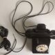 Téléphone PTT en bakélite noir vintage