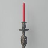 Antique Candlestick  Bronze Vienna Austria Caryatide Greek Ancient 46 cm