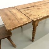 70s pine farmhouse table