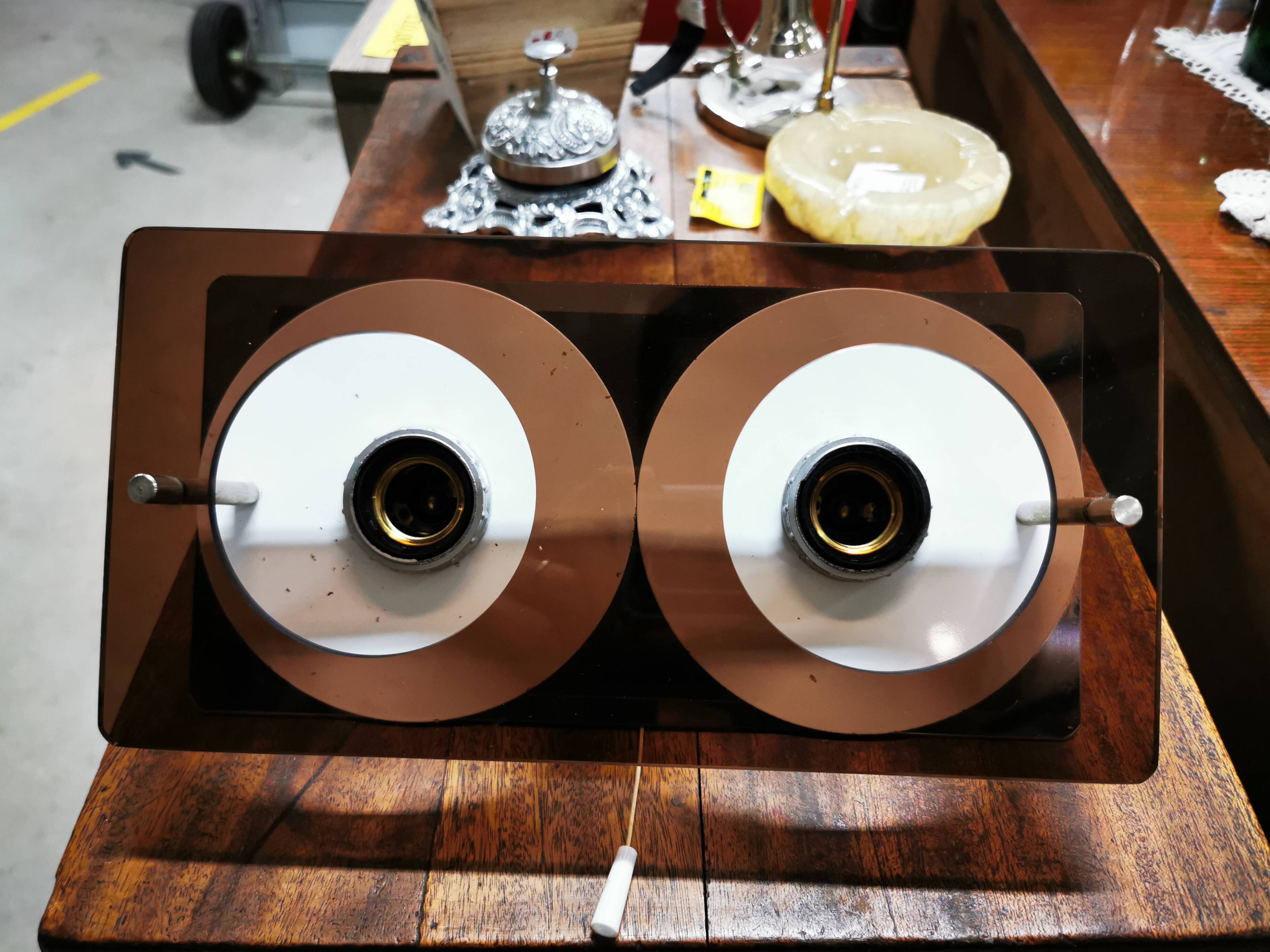 Applique 2 feux"disco" de Jocelyne Trocmé pour Oxar design années 70