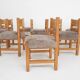 Set of 10 pinewood dining chair in the style of Ate van Apeldoorn, The Netherlands 1970's