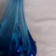 Turquoise blue blown glass vase