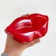 Pop Art red plastic Lips desk organizer / pen holder
