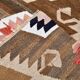 Tapis Kilim en Laine Fait Main Turc Crème & Orange 10x13, 296x393 cm