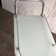 Chrome and transparent glass rolling dessert trolley, French Regency style from the 1960s.
