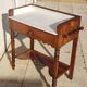 Vintage console hairdresser in walnut, Art Deco Louis Philippe style.