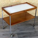 1960s 1970s serving trolley walnut teak Walter Wirz for Wilhelm Renz Design