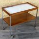 1960s 1970s serving trolley walnut teak Walter Wirz for Wilhelm Renz Design