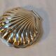 Silver-plated metal shell table butter dish with hallmarks - Art Deco