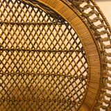 Emmanuel armchair in woven bamboo rattan