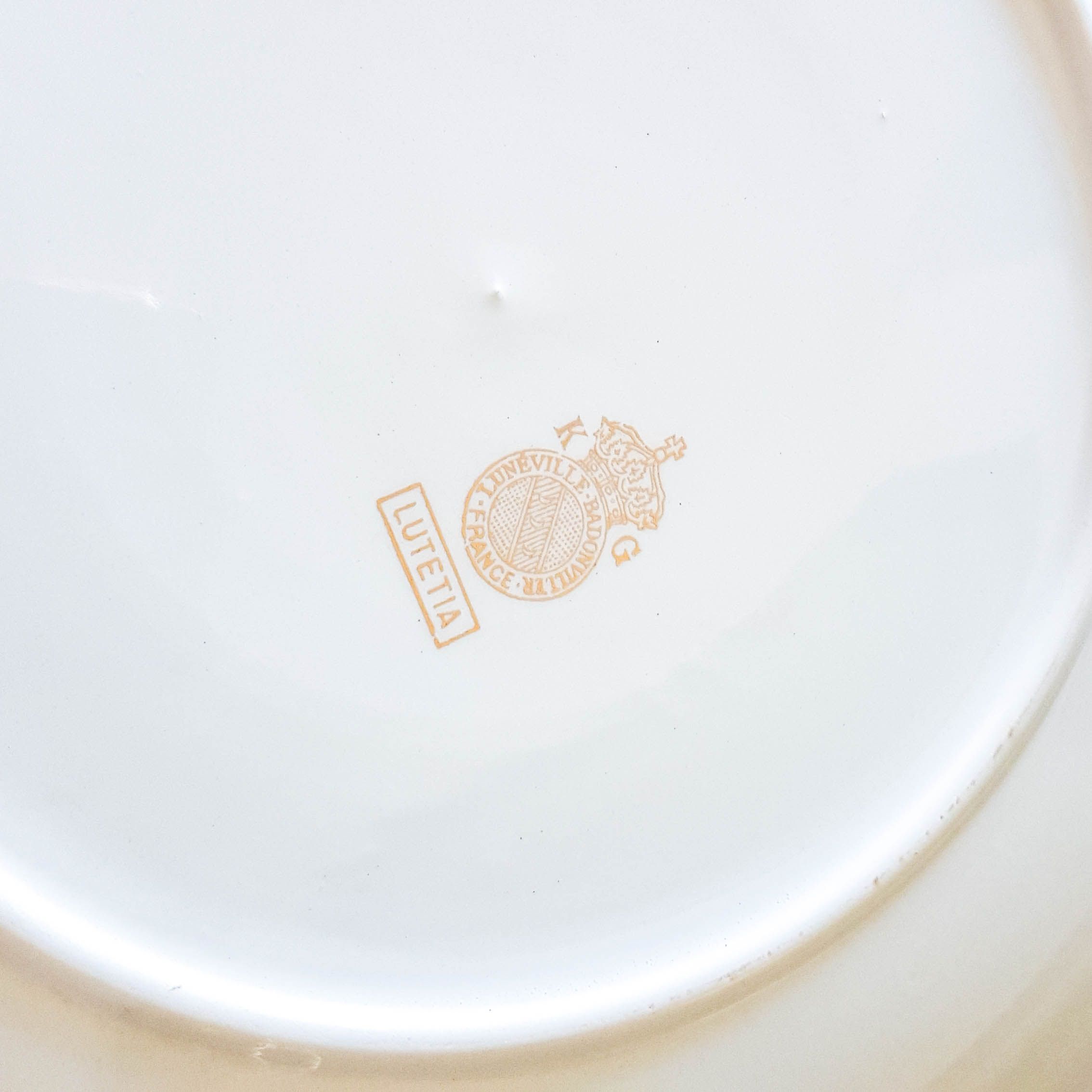 Dish large plate "lutetia" keller guerin luneville badonvillier