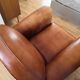 Tawny vintage leather club chair