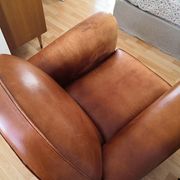 Tawny vintage leather club chair