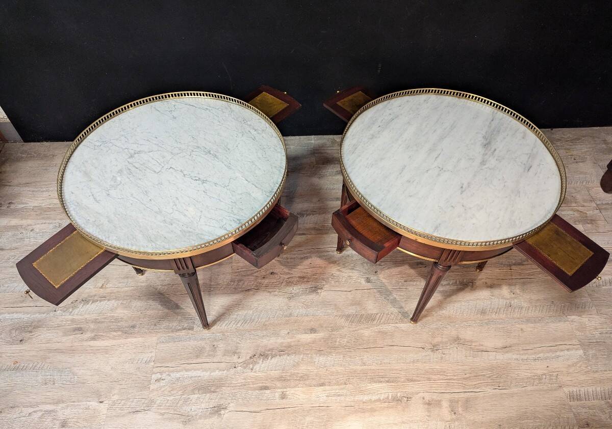 Pair of Louis XVI bouillotte tables