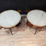 Pair of Louis XVI bouillotte tables