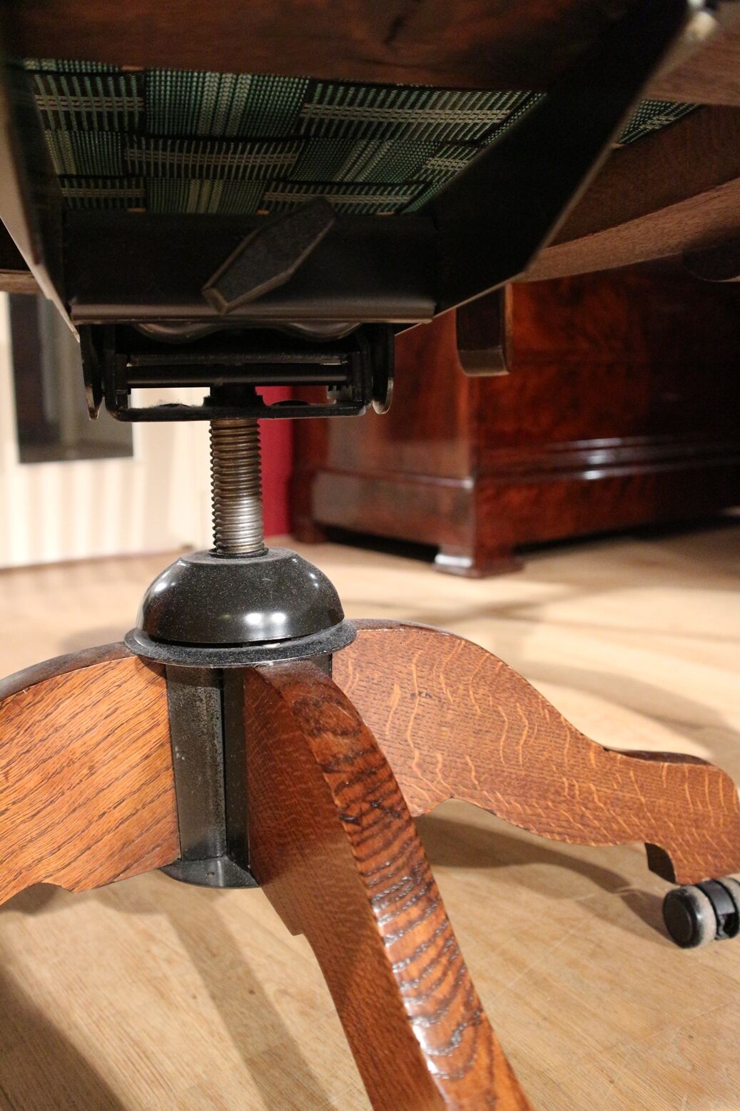 Antique oak office chair