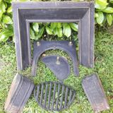 Old fireplace XIX° white marble