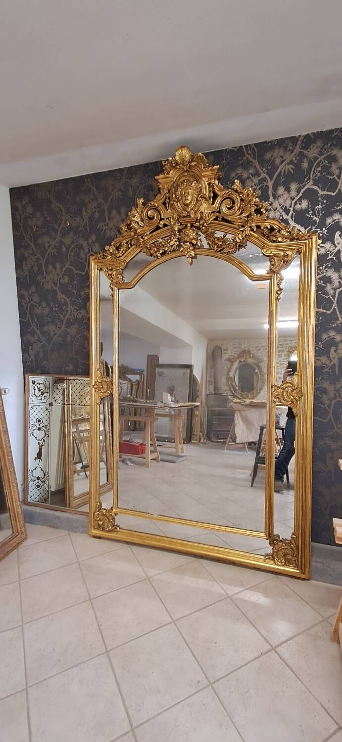 19th century mirror 245 x 145