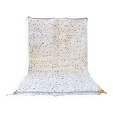 Tapis Marocain en Laine - Éclats de Couleurs sur Fond Blanc 150cmx250cm