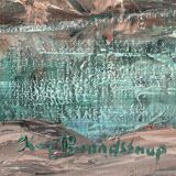 Oil on canvas, mountain landscape, signed Kaj Brandstrup.