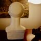 Art deco full plaster bust of a young man
