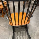 Fauteuil à bascule vintage en hêtre par Varjosen Puunjalostus