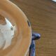 Coffee cup and under cup or tea made of iridescent Japanese porcelain