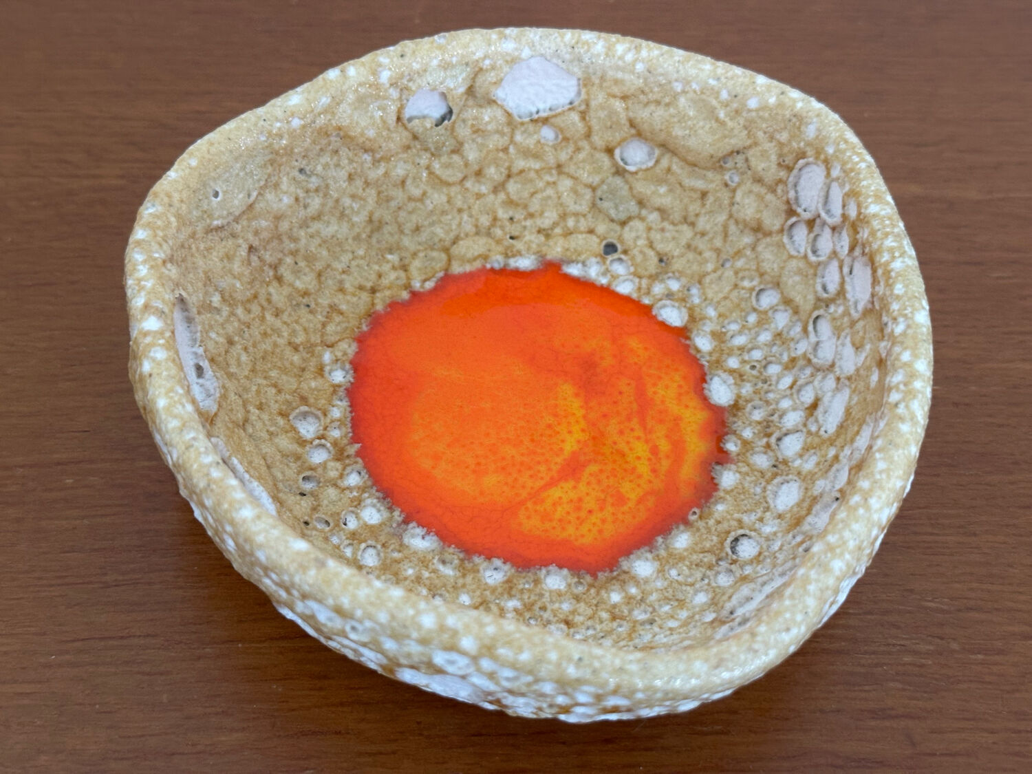 Vallauris ceramic empty pocket bowl vintage Fat Lava