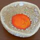 Bowl, vintage Vallauris pocket tray in Fat Lava ceramic.