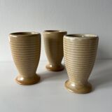 Trio of vintage stoneware Mazagran cups