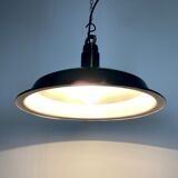 Vintage industrial dark grey enamel hanging light, 1950s