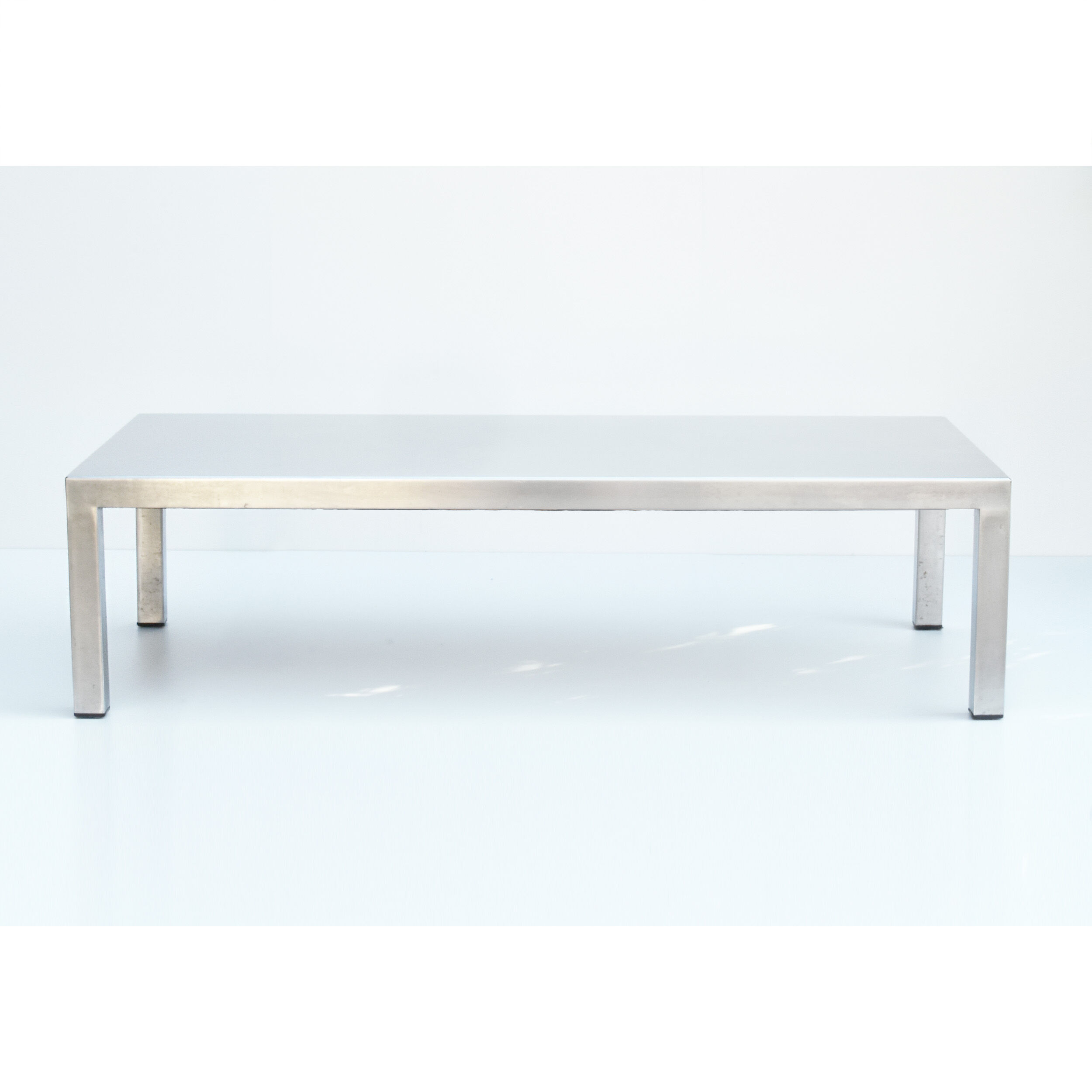 Coffee table in stainless steel 70s