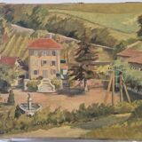 Mansion, oil by PG Klein
