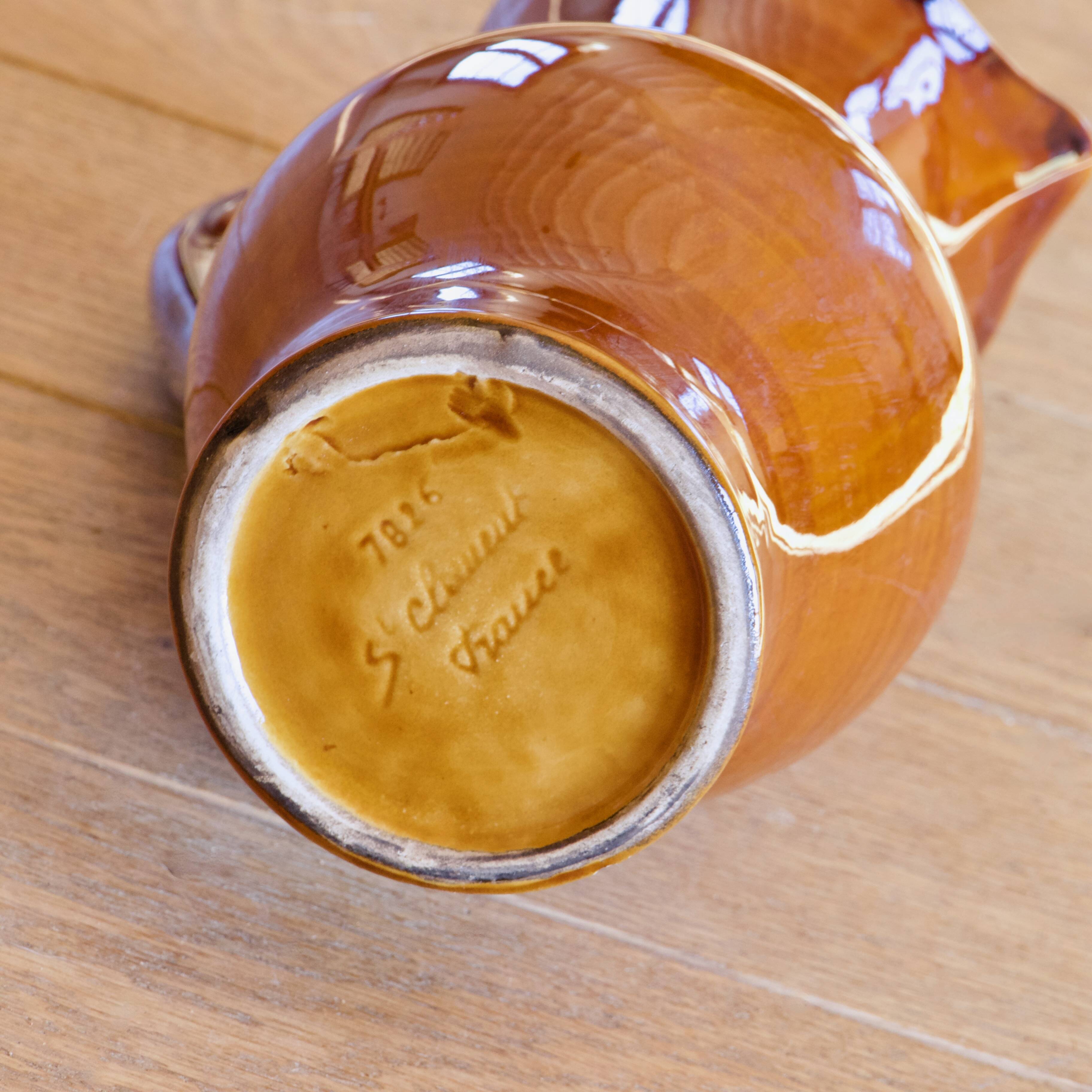 Large antique carafe signed Saint Clément