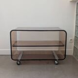 Smoked plexiglass coffee table
